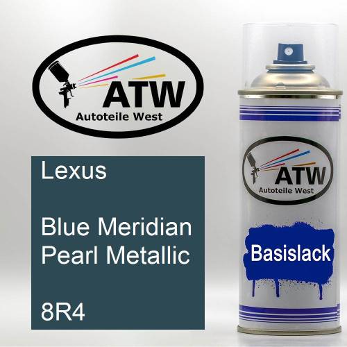Lexus, Blue Meridian Pearl Metallic, 8R4: 400ml Sprühdose, von ATW Autoteile West.